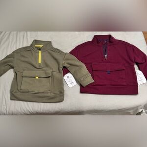 Toddler Boys Quarter Zip Pullovers